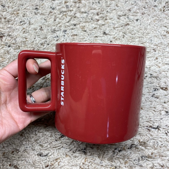 Starbucks Valentines Day Red Embossed Heart 16 Ounce Ceramic Coffee Mug - Picture 3 of 6